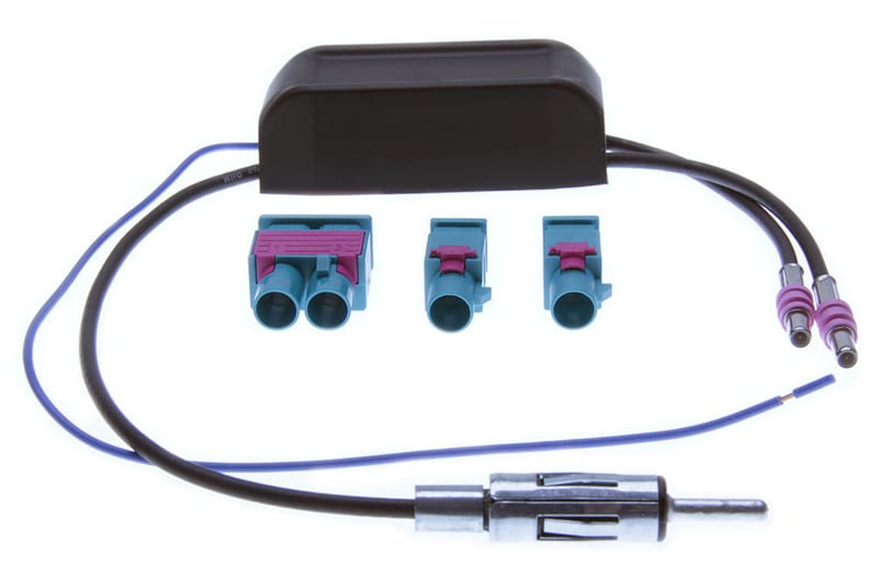 Antennenadapter mit Phantomspeisung Doppel-FAKRA auf DIN