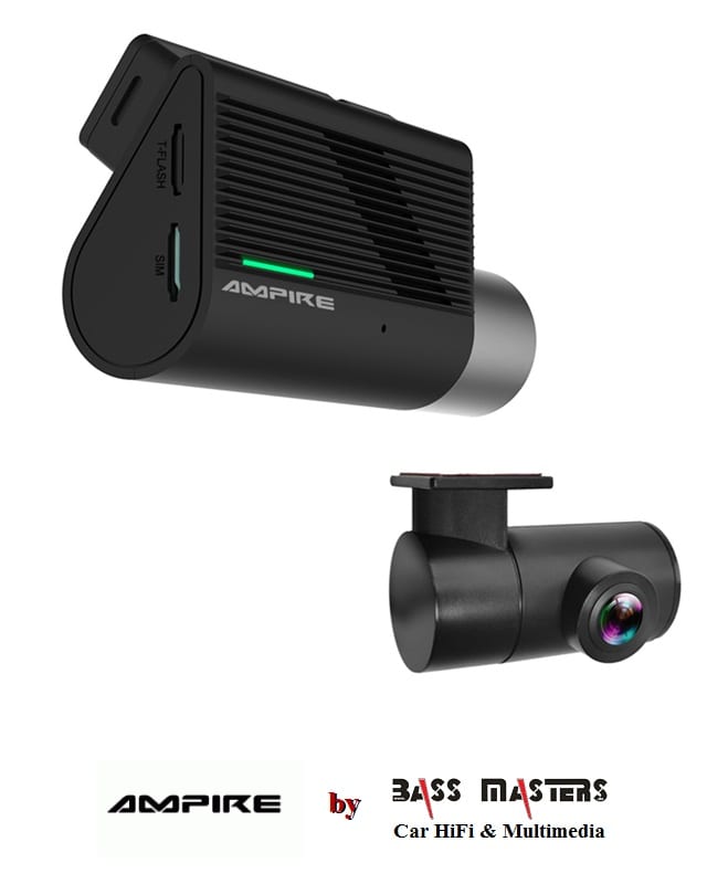 AMPIRE 2-Kanal Dashcam, 4K Front, 1080p Heck, 4G LTE uvm.