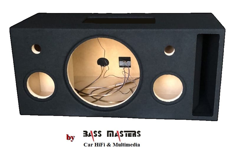 Leergehäuse Sonderanfertigung Woofer+2 Way System+Glas Inlay