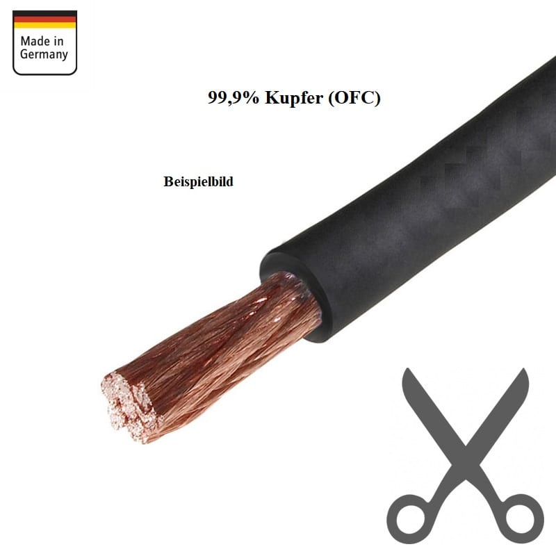BASS MASTERS SPL Stromkabel schwarz 70mm², Kupfer