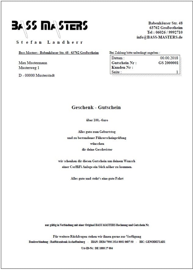 Geschenk-Gutschein