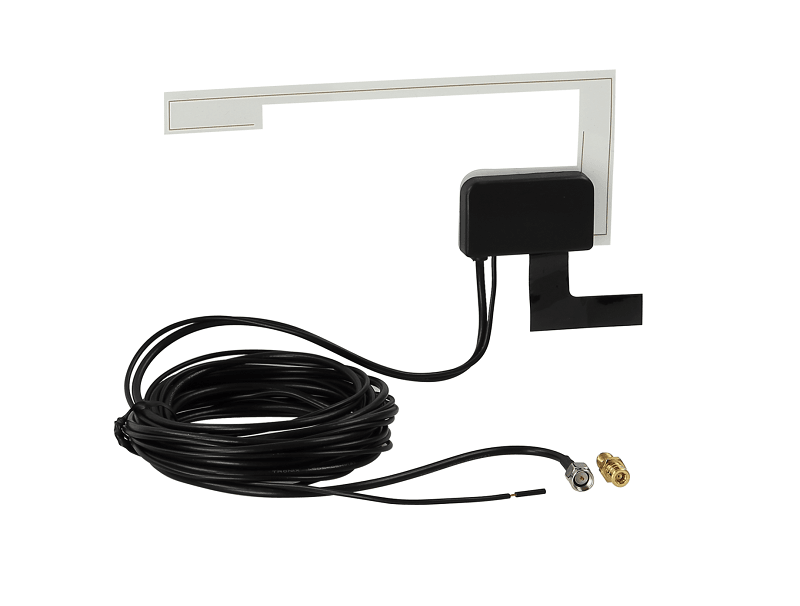 Glasklebeantenne DAB/DAB+ SMA(m)/SMB(f) 12V extern