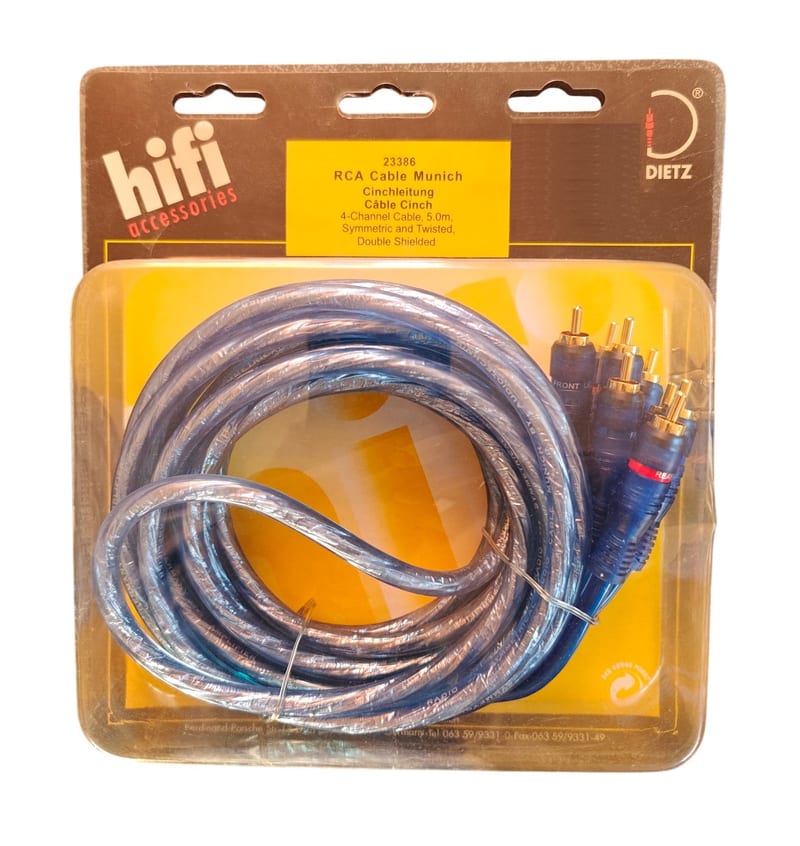 Dietz 4-Kanal Chinchkabel transparent blau
