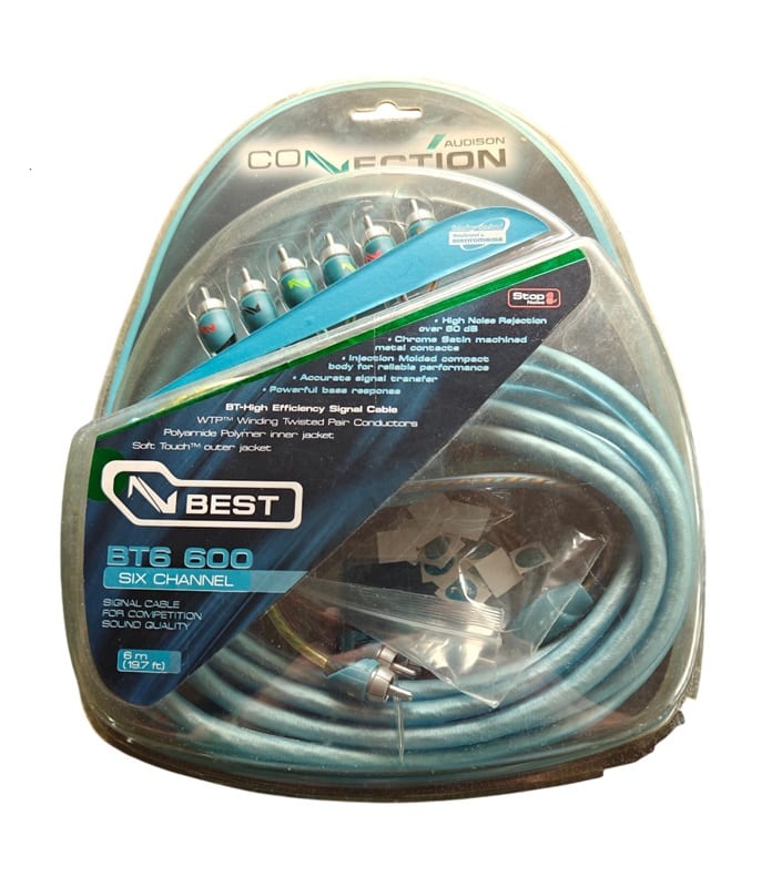 Audison Connection BT6 600 - 6 Kanal - Cinch Kabel - 6 Meter
