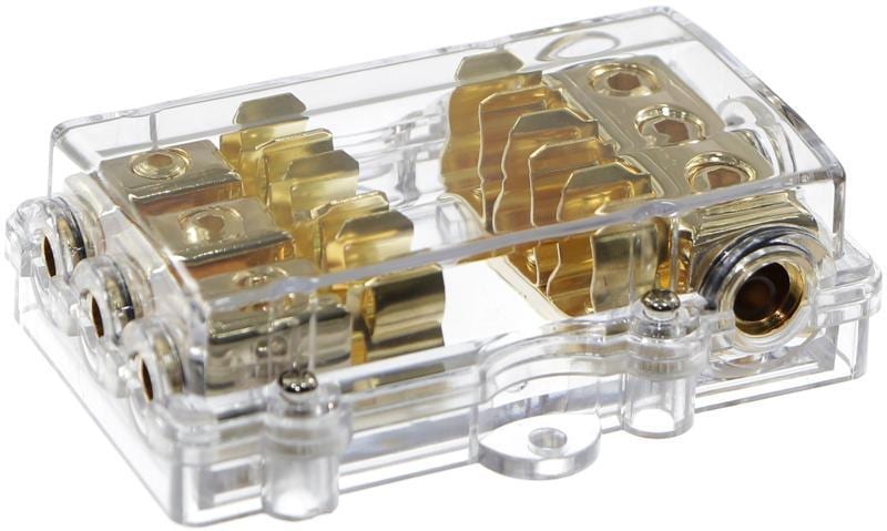 Sicherungsverteilerblock 3-Fach AGU Gold