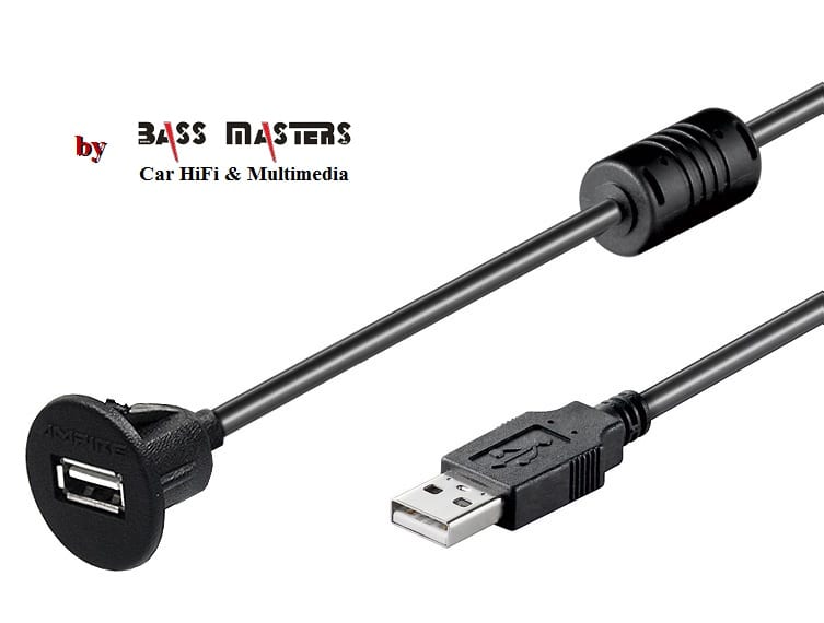 Universal - USB- Daten - Einbaubuchse mit Kabel